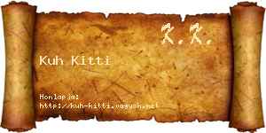 Kuh Kitti névjegykártya